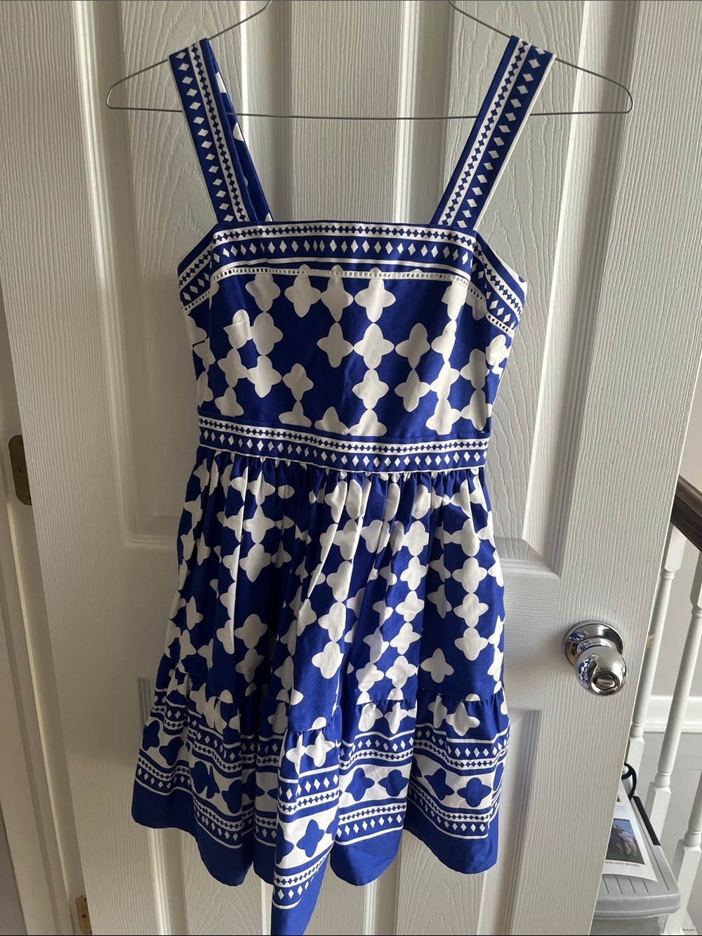 kate spade Blue and White Graphic Sundress